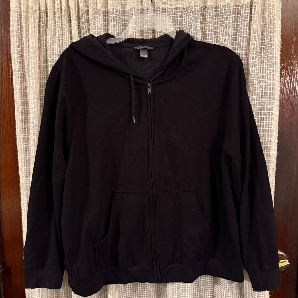 Eddie Bauer Women’s XXl Black Zip-Up Hoodie Sweatahirt